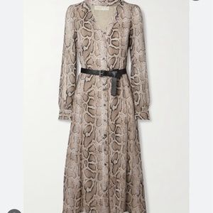 Michael Kors snake print midi dress